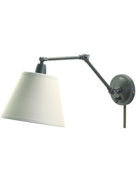Library Adjustable Wall Lamp in Oil-Rubbed Bronze
